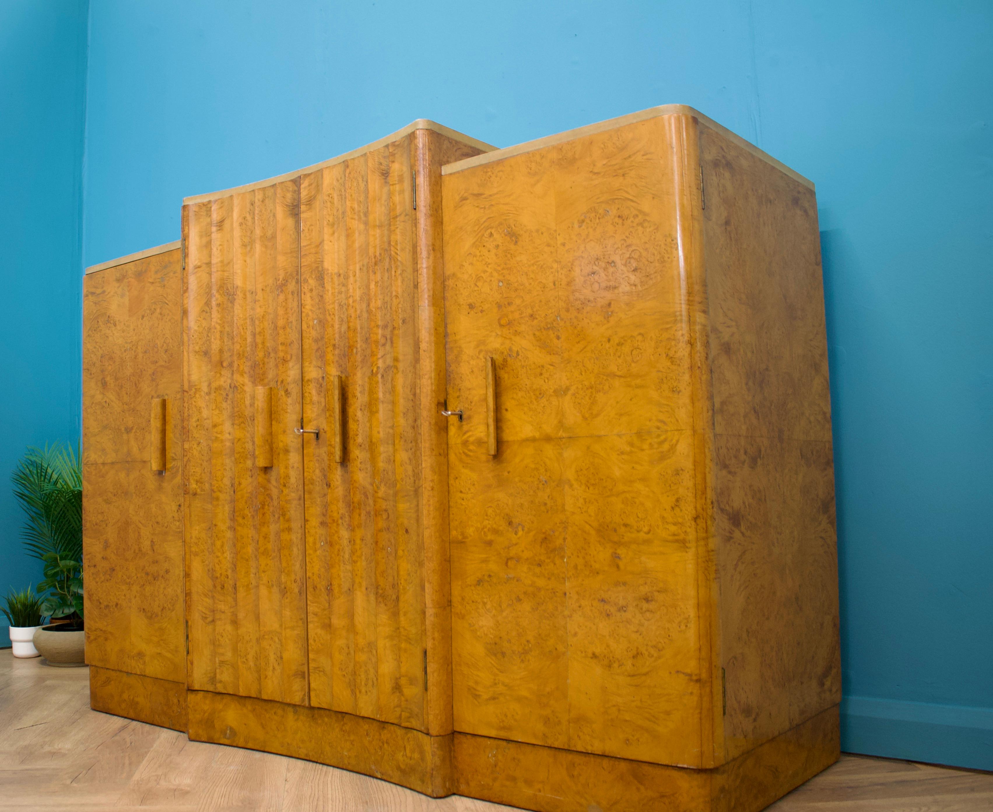 Travail du bois Enfilade Art Déco d'Epstine, années 1930