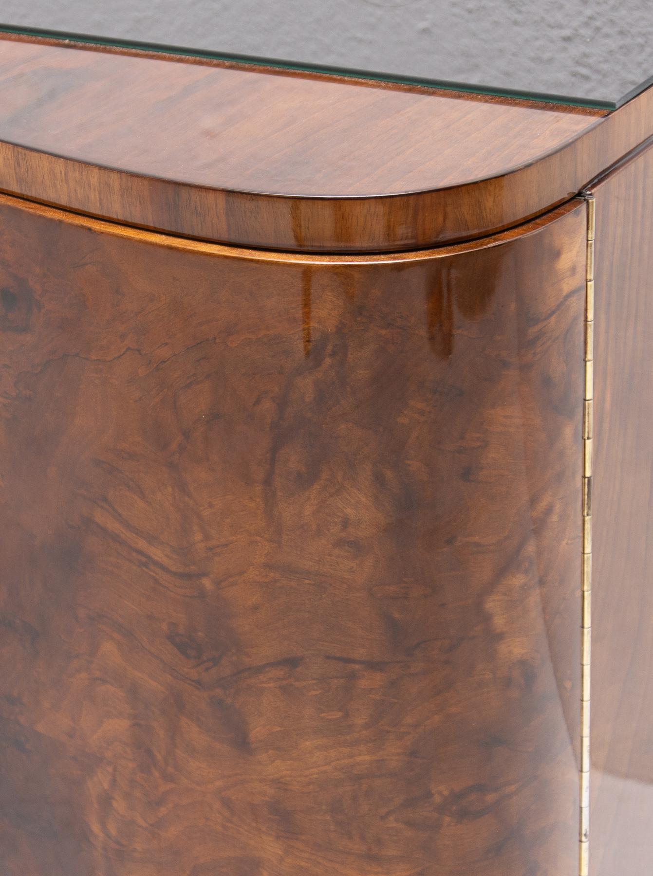 Art Deco Walnut Sideboard or Buffet, 1930s, Bohemia For Sale 9