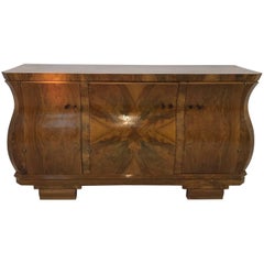 Antique Art Deco Walnut Sideboard Tulip