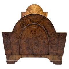 Art Deco Walnut Single Bed, English, c1930s