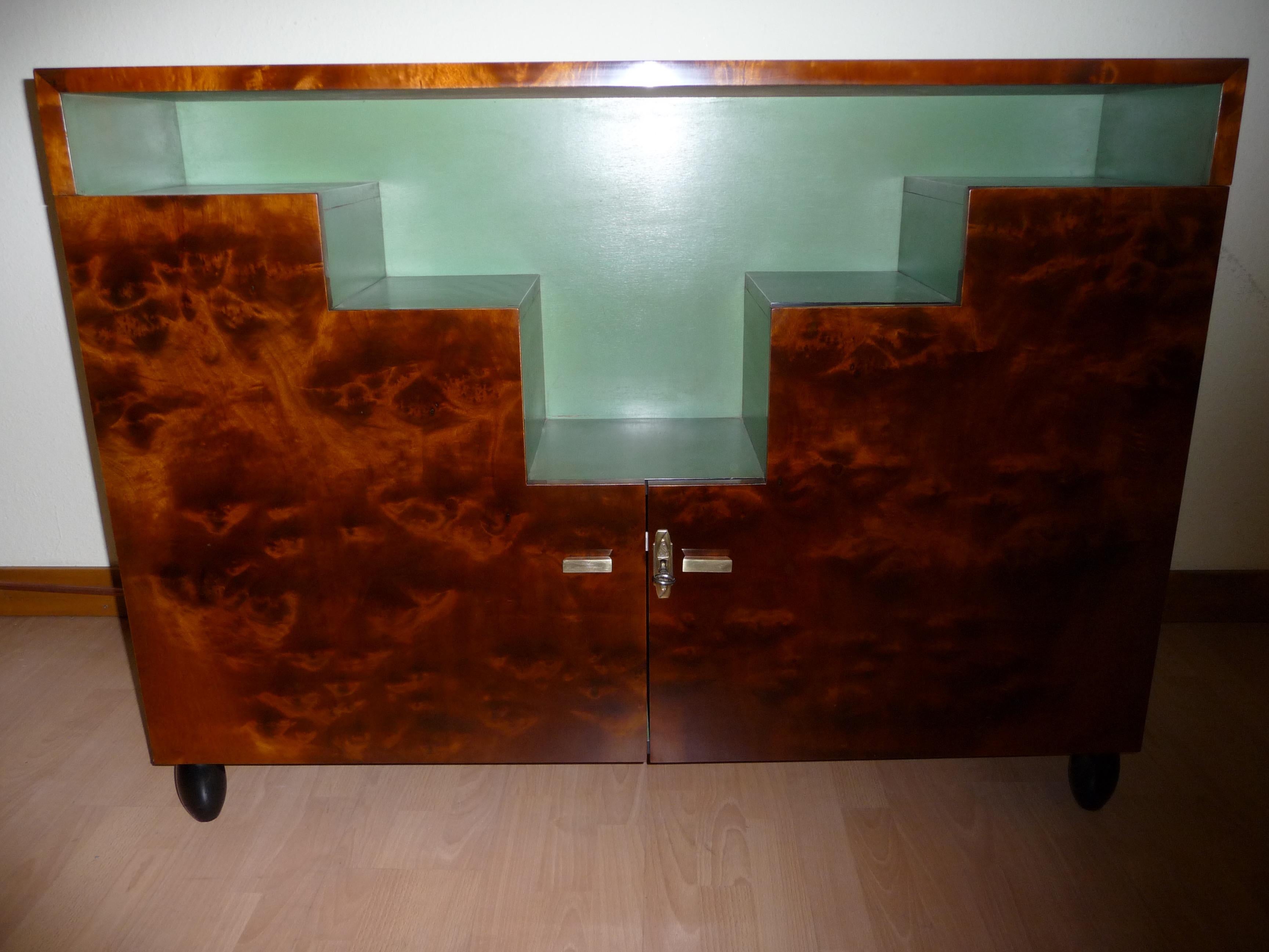 Art Deco Walnut Skyscraper Cabinet / Bookcase in the Manner of Paul T.Frankl For Sale 7