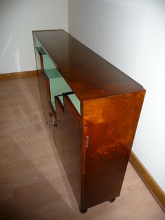 Armoire / bibliothèque gratte-ciel Art Déco en noyer à la manière de Paul AT&T One