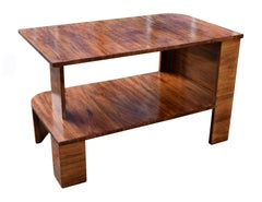 Art Deco Walnut Sofa Table, circa 1930s
