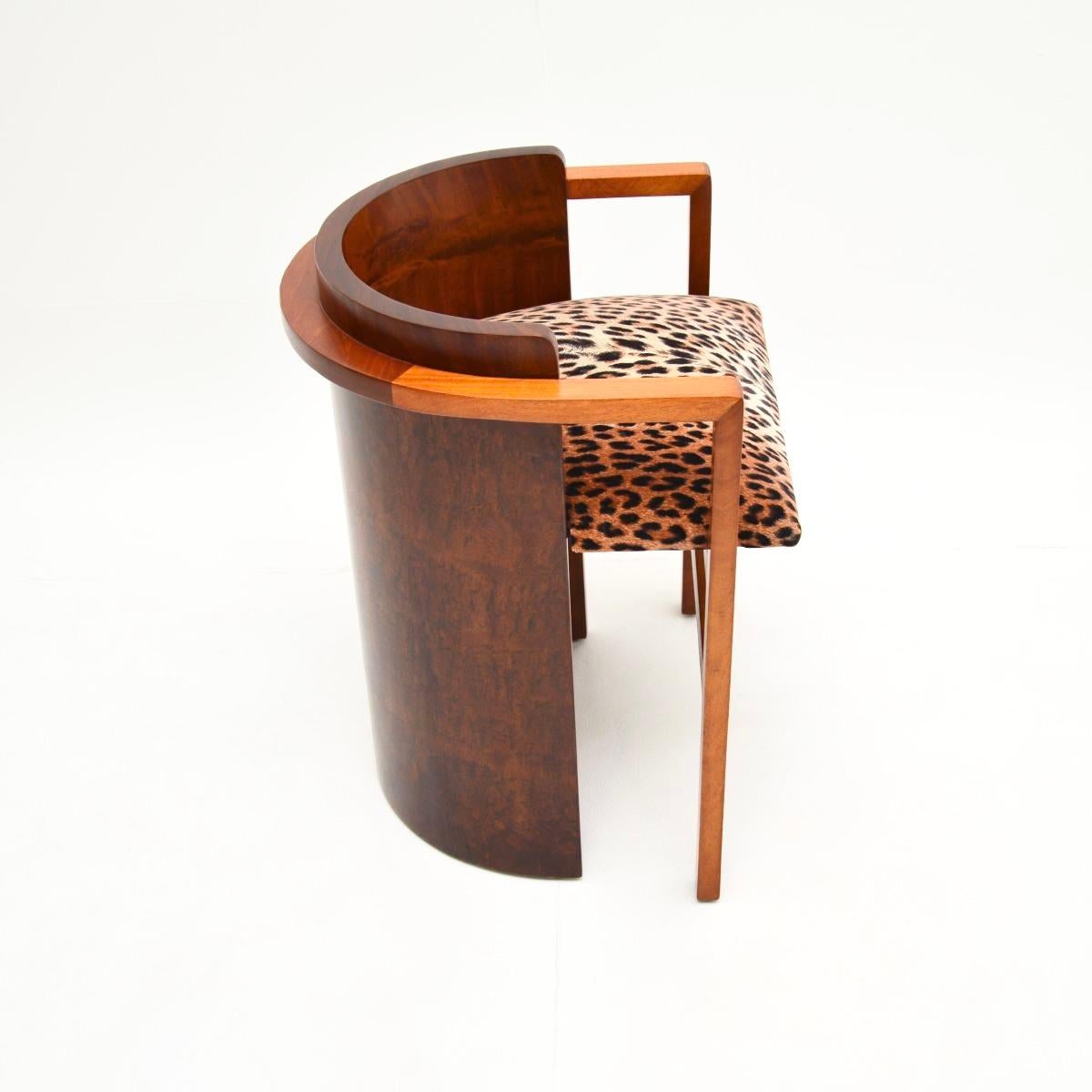 Tabouret / Chaise d'appoint Art Déco en noyer Bon état - En vente à London, GB