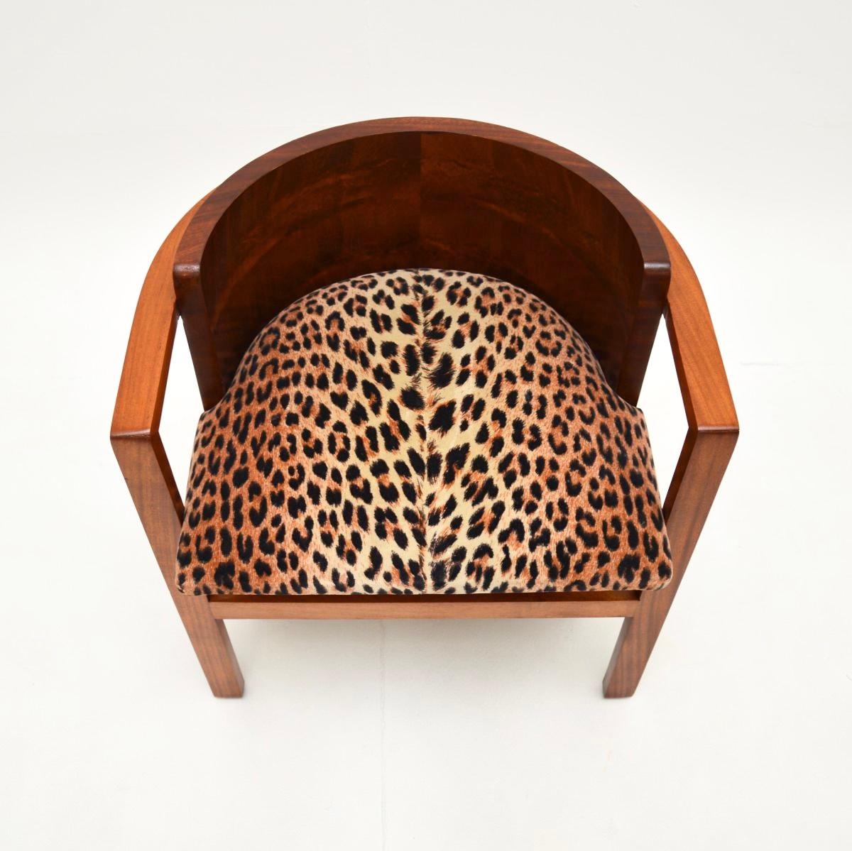 Tabouret / Chaise d'appoint Art Déco en noyer en vente 1