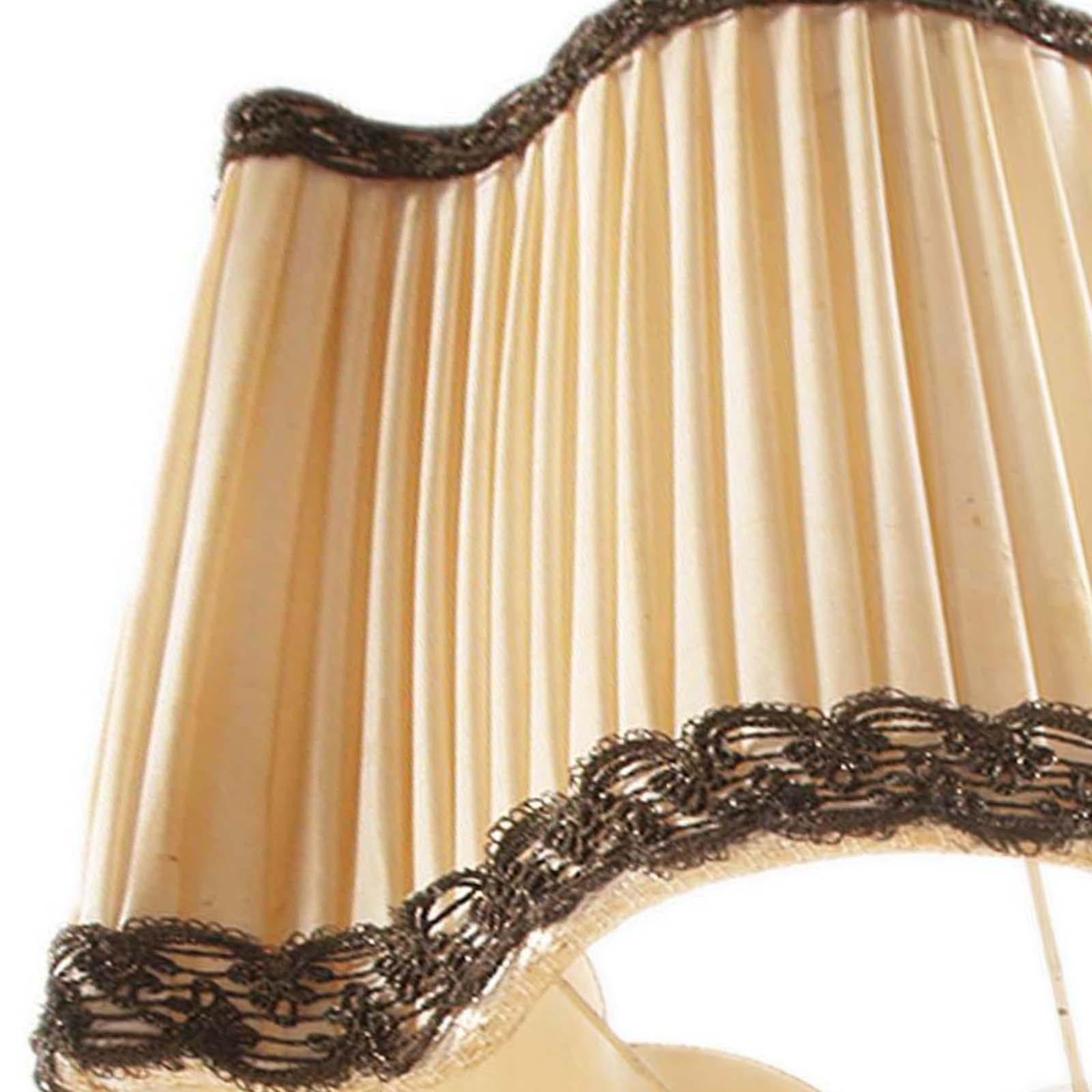 Polished Art Deco Walnut Table Lamp, With Precious Lampshade, 1930s For Sale