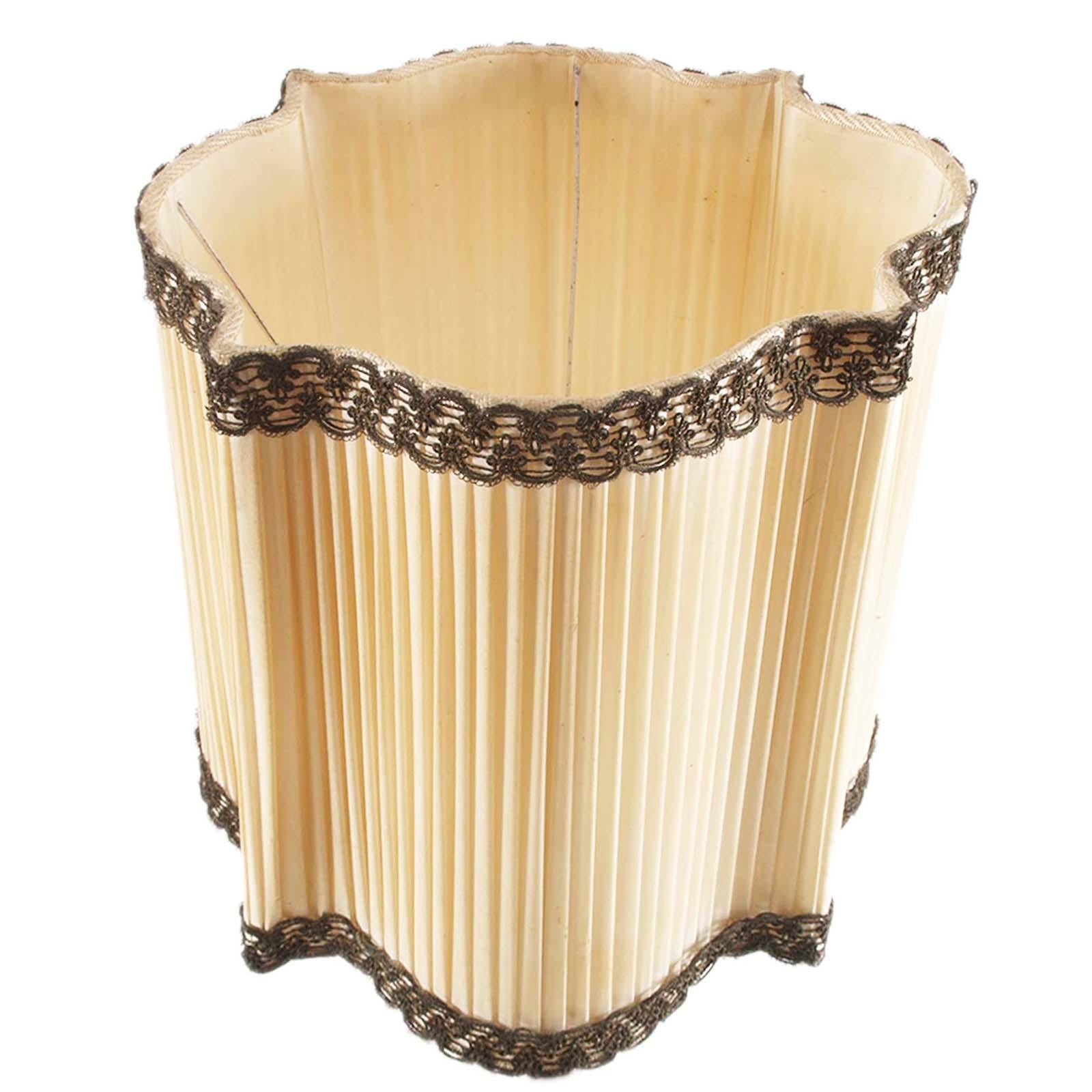 20th Century Art Deco Walnut Table Lamp, With Precious Lampshade, 1930s For Sale