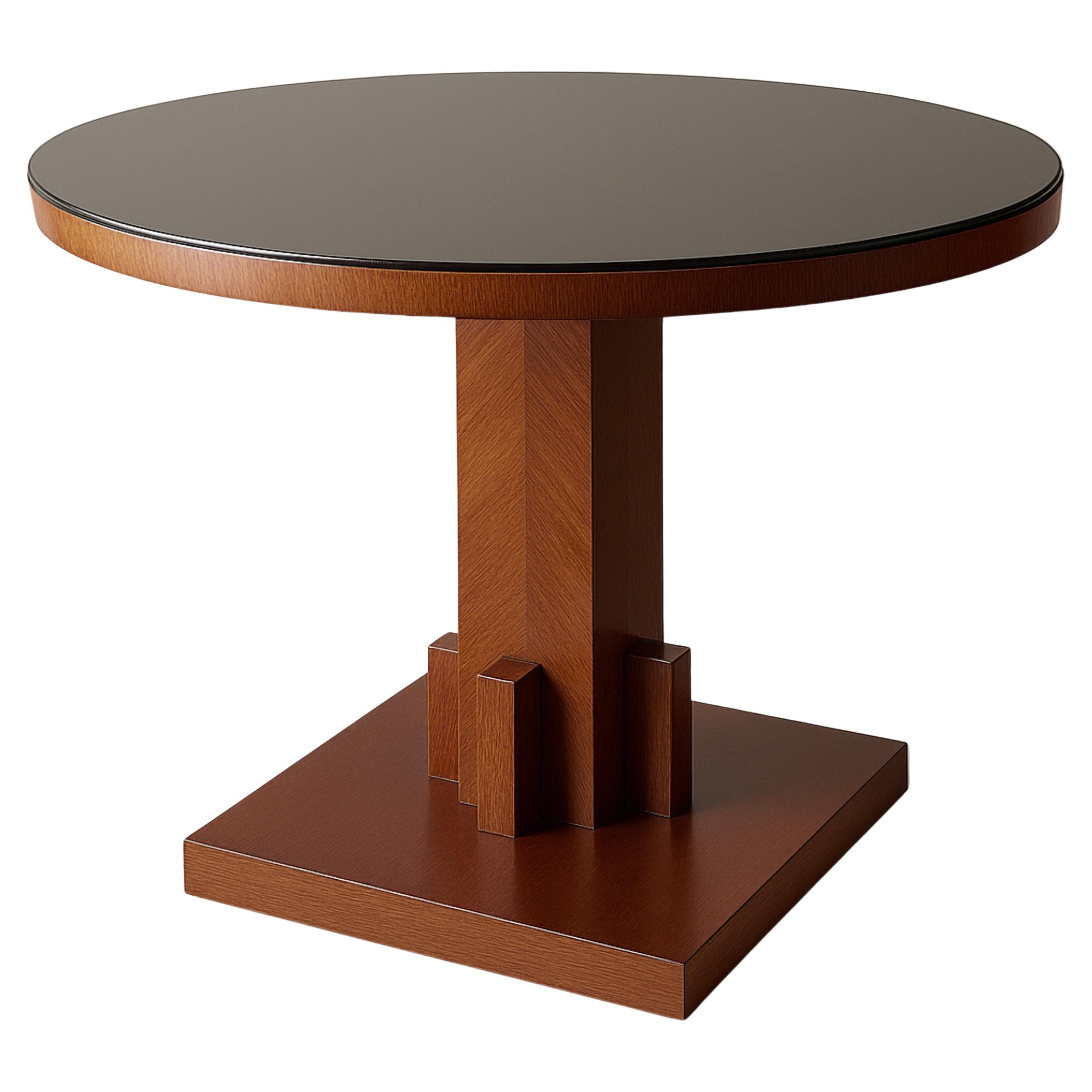 Piédestal de table Art Déco en noyer, 20e siècle