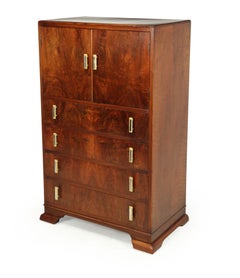 Art Deco Walnut Tall Boy c1931