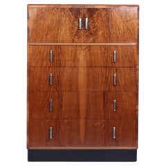 Art Deco Walnut Tallboy c1930