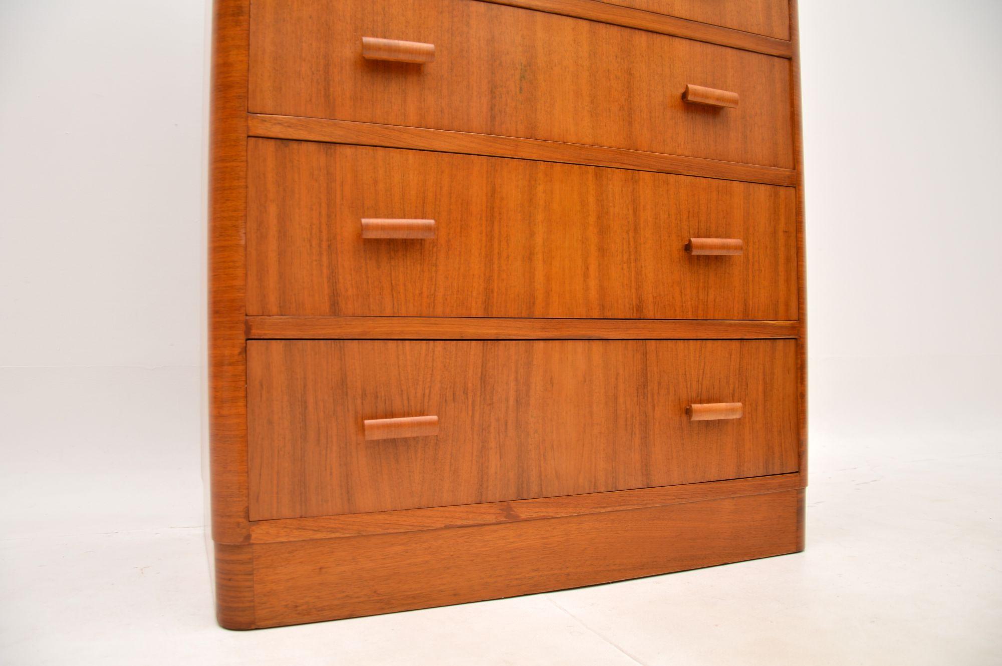 Art Deco Walnut Tallboy Chest / Cabinet For Sale 6