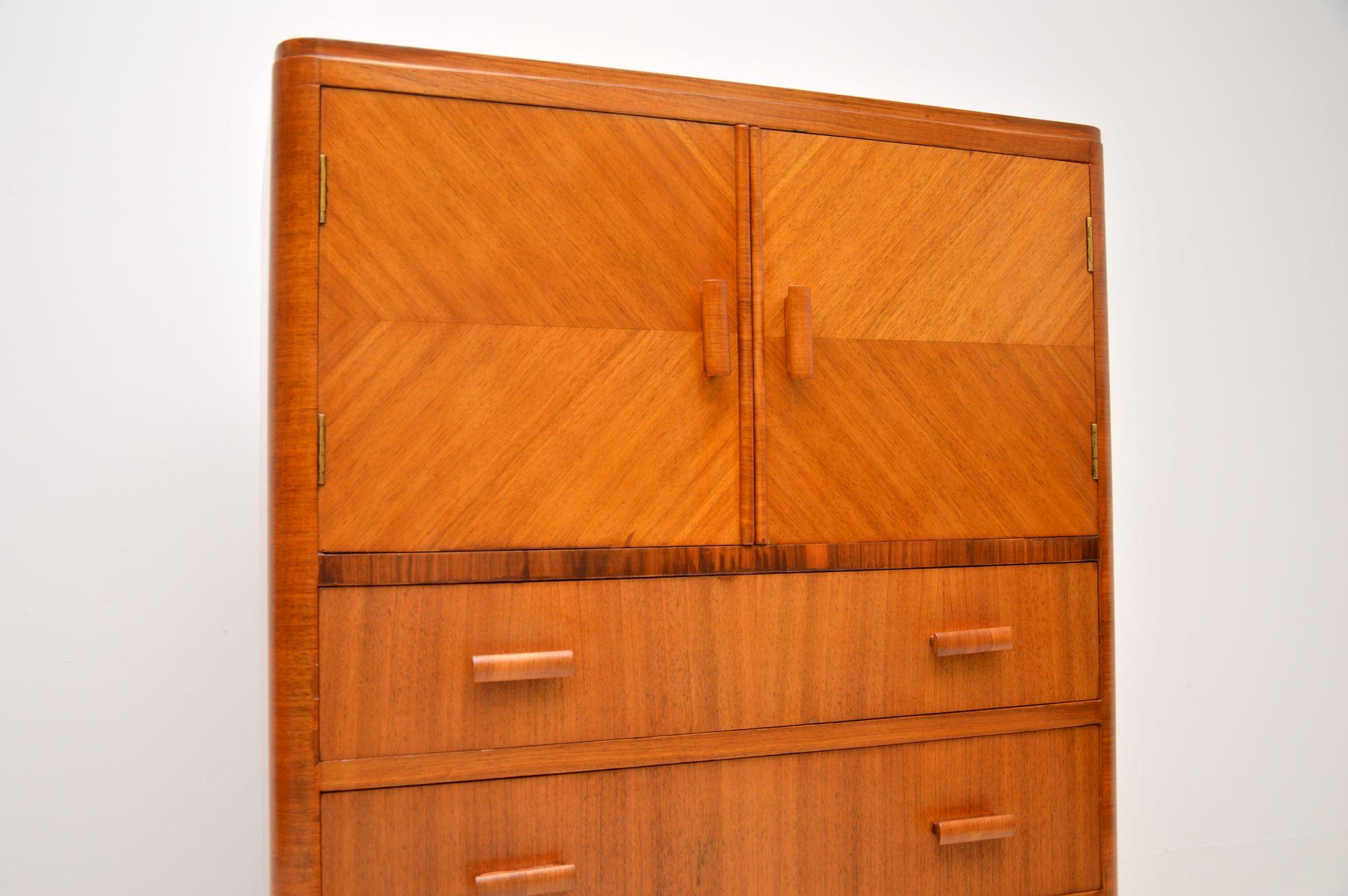 Art Deco Walnut Tallboy Chest / Cabinet For Sale 3