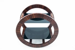 Carrello bar in noce Art Deco, Polonia, anni '50