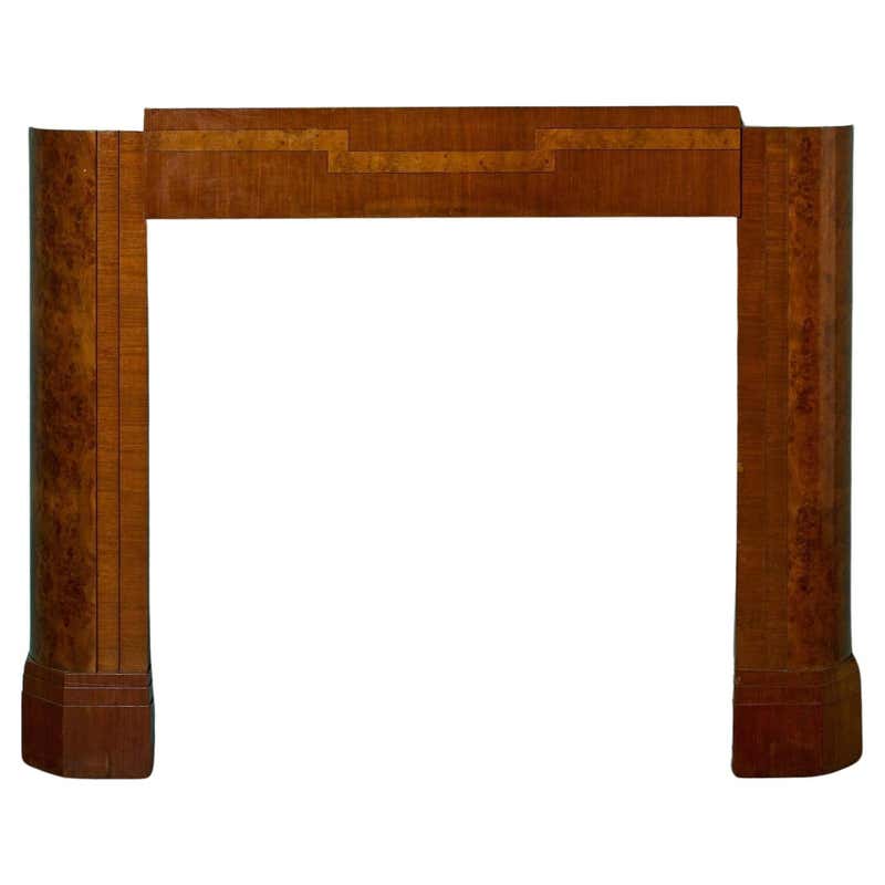 1920s Art Deco Wooden Fire Mantel For Sale at 1stDibs | 1920 fireplace ...