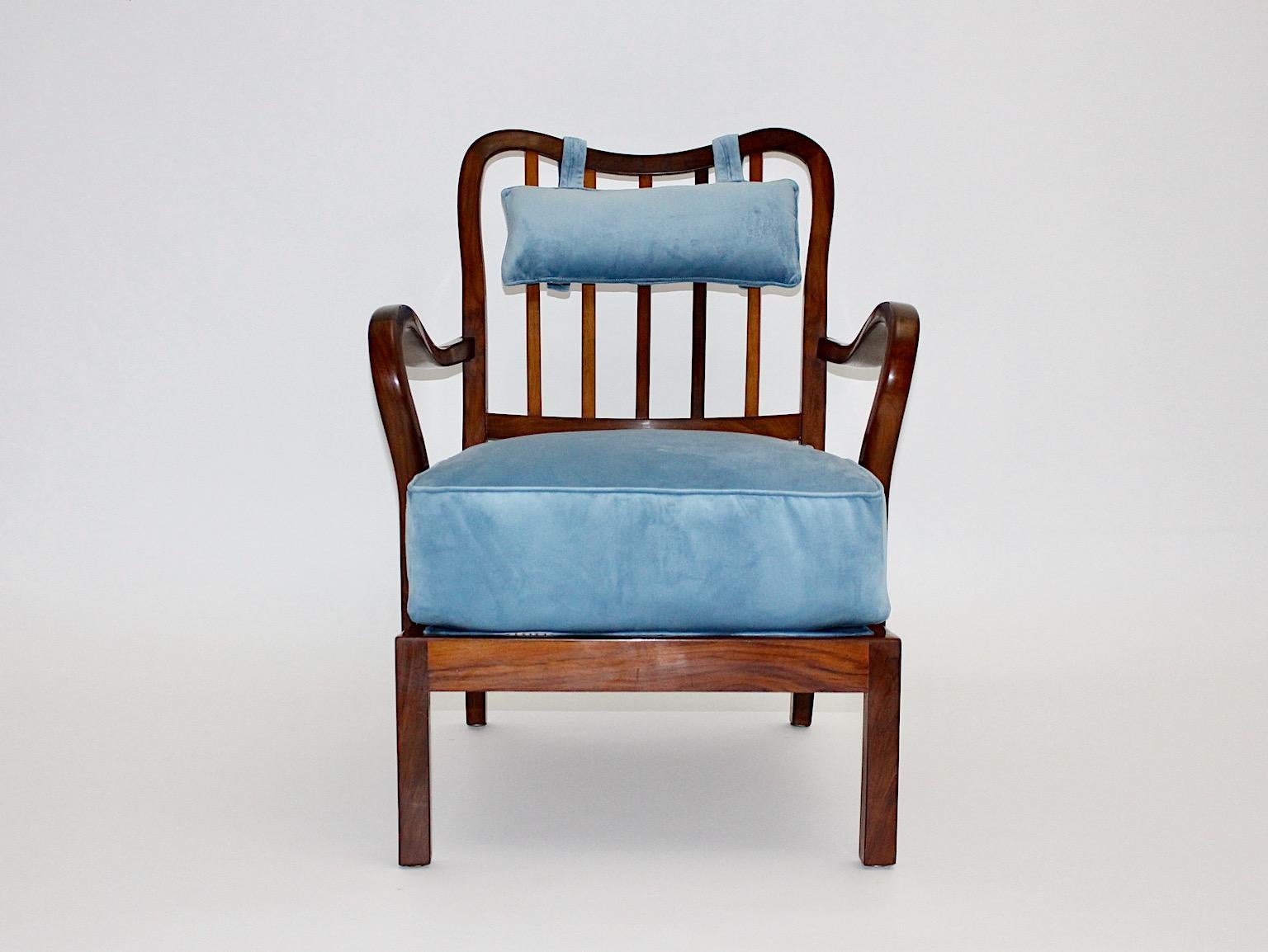 Art Deco Walnut Vintage Lounge Chair Armchair Attr. Oswald Haerdtl 1930s Vienna For Sale 4
