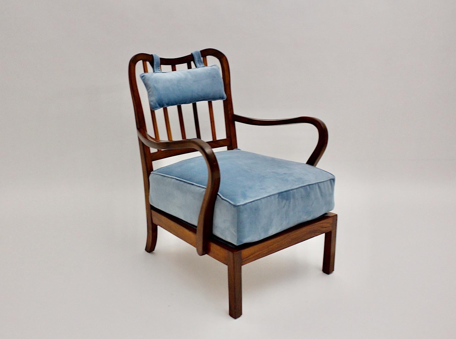 Art Decó Nogal Vintage Silla de salón Sillón Attr. Oswald Haerdtl 1930 Viena en venta 6