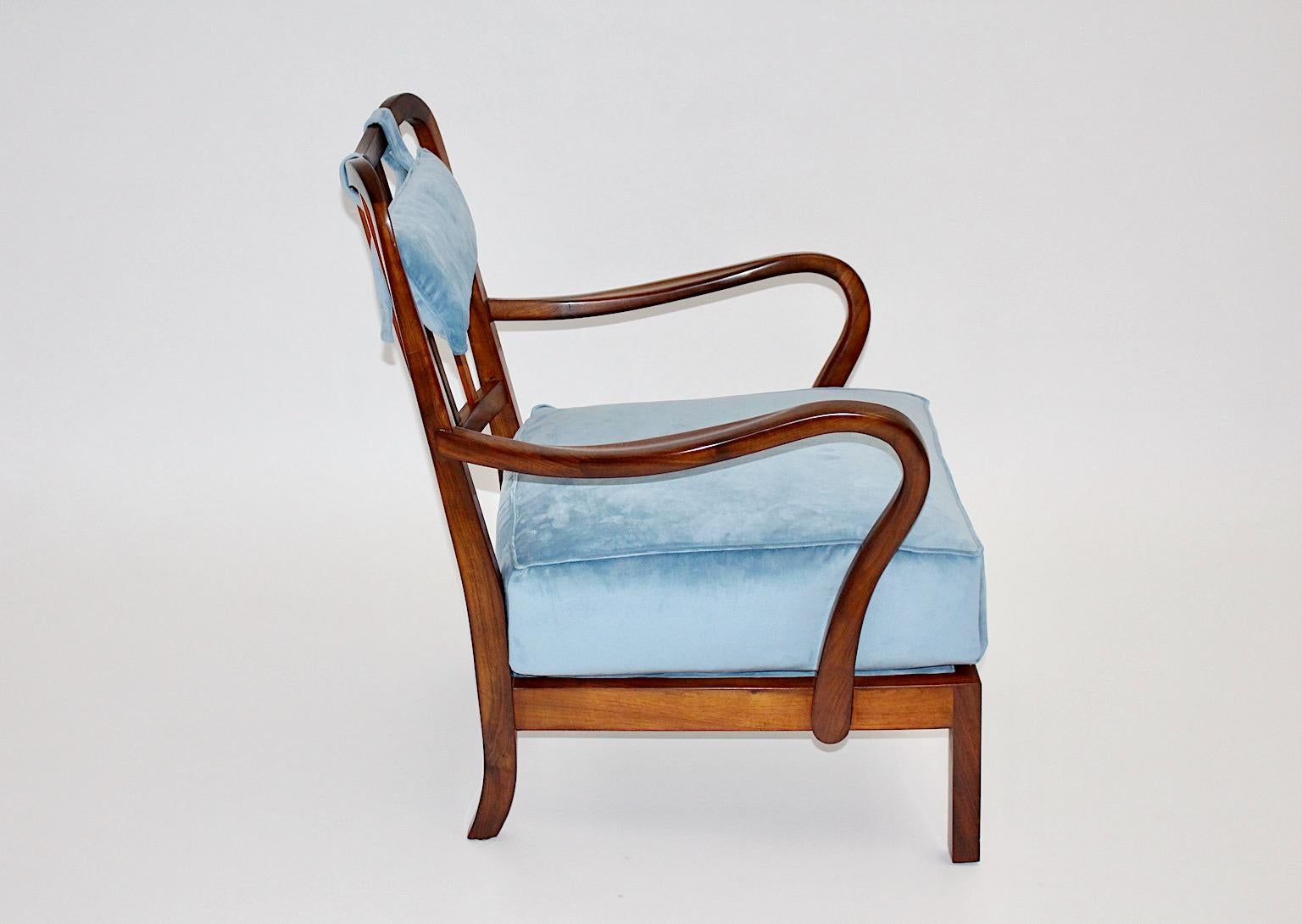 Art Deco Walnut Vintage Lounge Chair Armchair Attr. Oswald Haerdtl 1930s Vienna For Sale 6