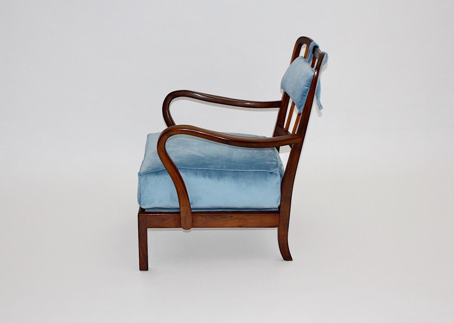 Art Decó Nogal Vintage Silla de salón Sillón Attr. Oswald Haerdtl 1930 Viena en venta 8