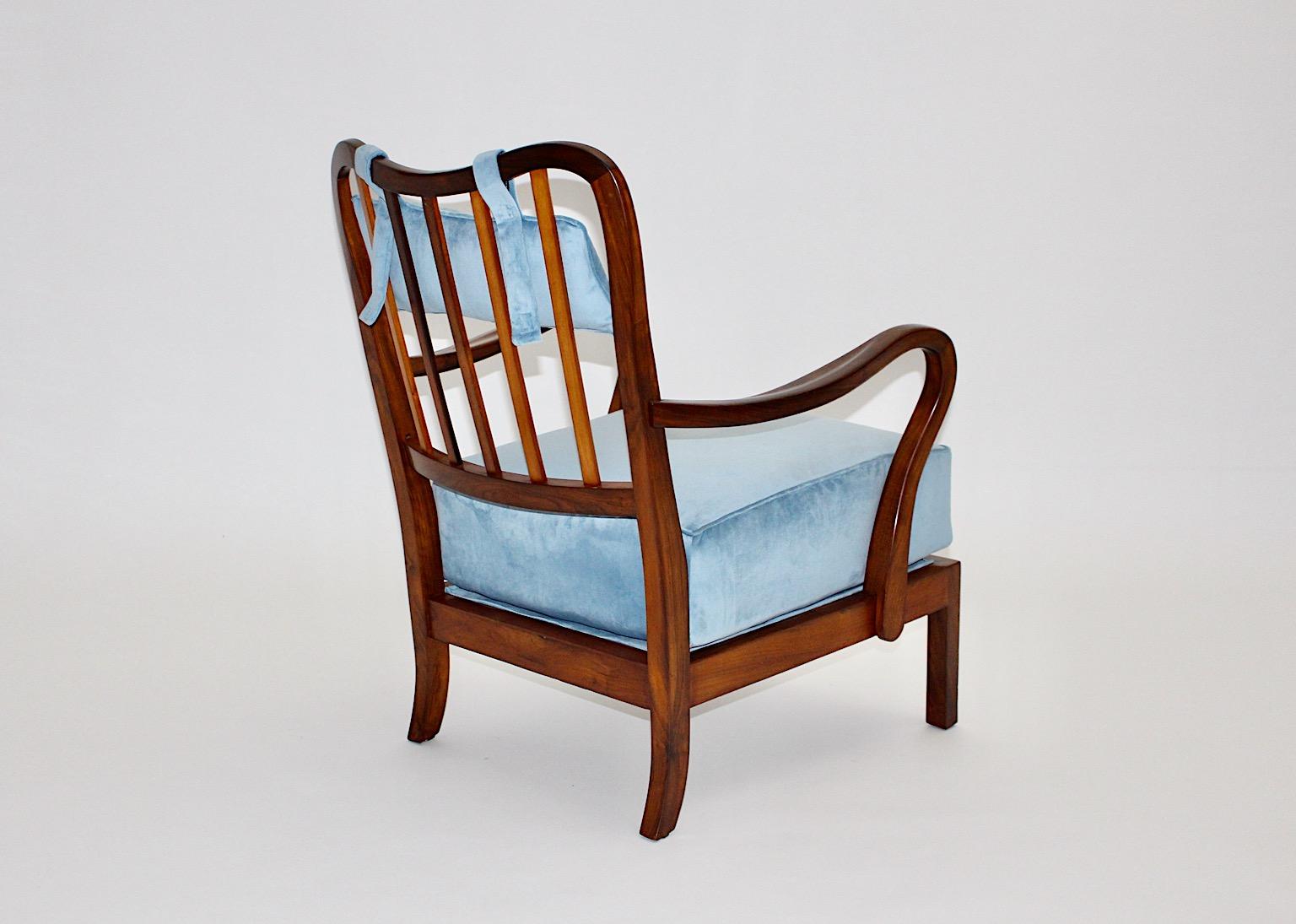 Austrian Art Deco Walnut Vintage Lounge Chair Armchair Attr. Oswald Haerdtl 1930s Vienna For Sale