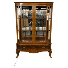 Art deco walnut vitrine