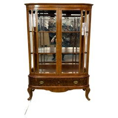 Vintage Art  deco walnut vitrine