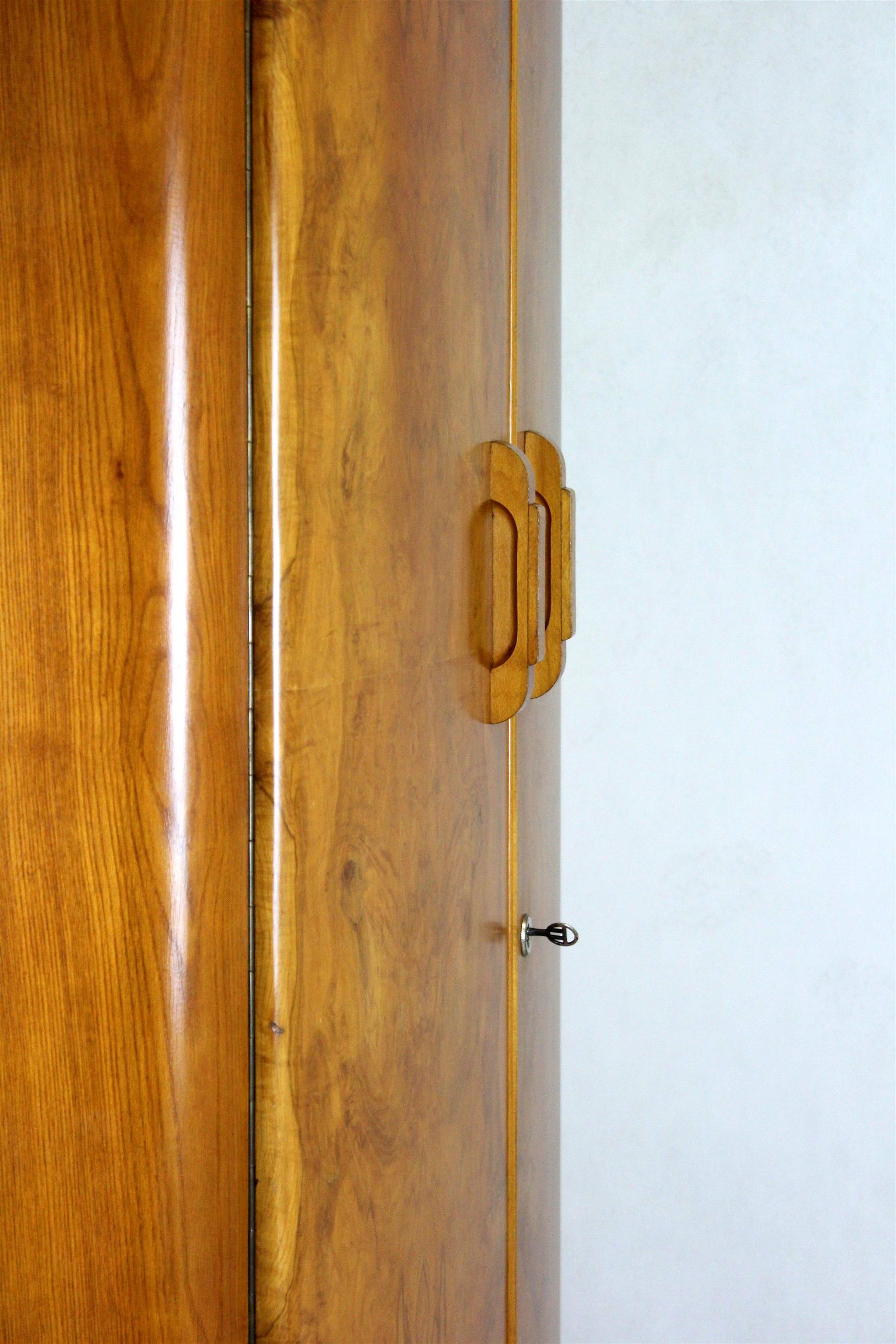 Art Deco Walnut Wardrobe by Jindrich Halabala for Up Zavody, 1940s 8
