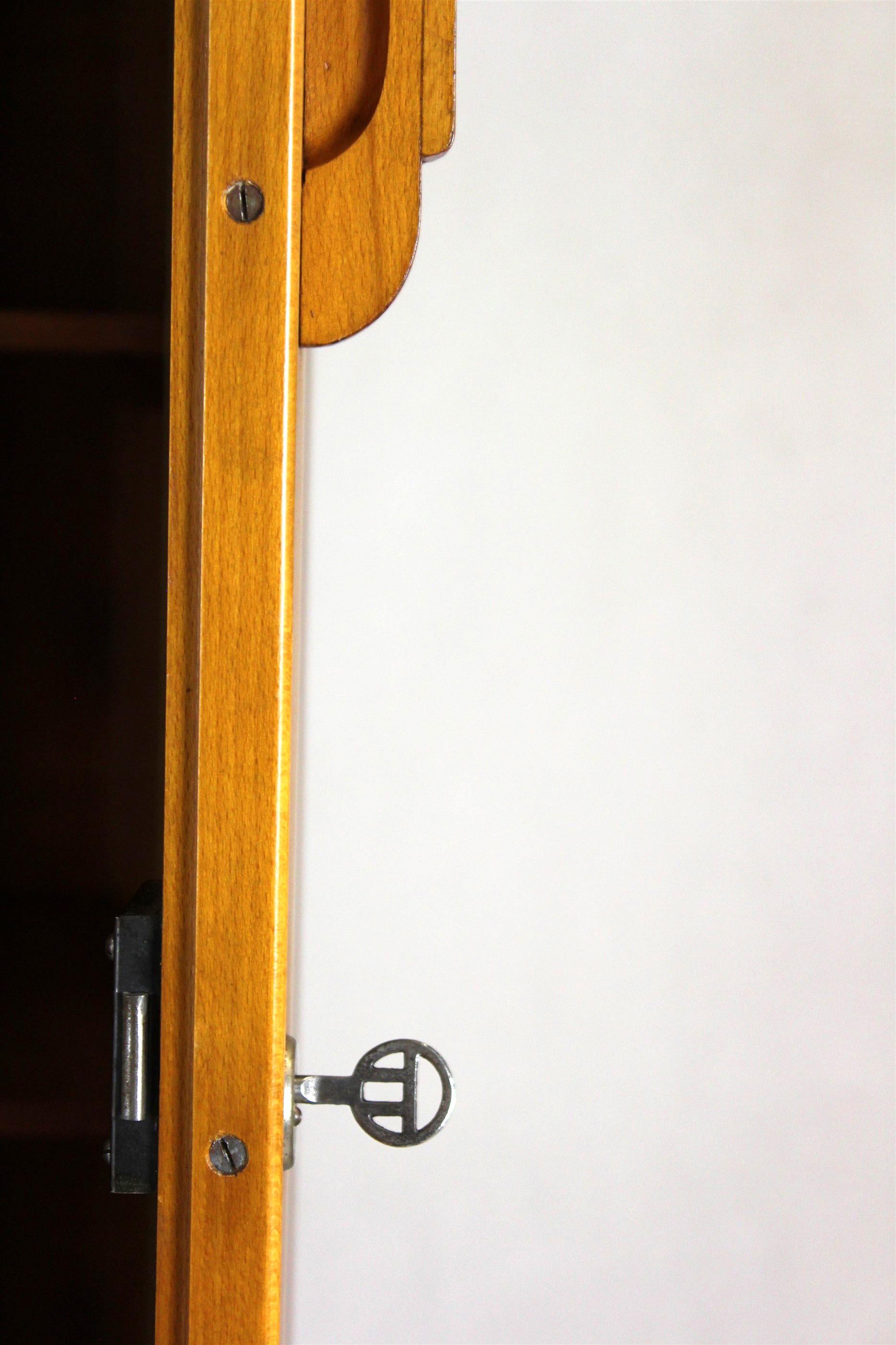 Art Deco Walnut Wardrobe by Jindrich Halabala for Up Zavody, 1940s 1