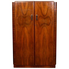 Art Deco Walnut Wardrobe