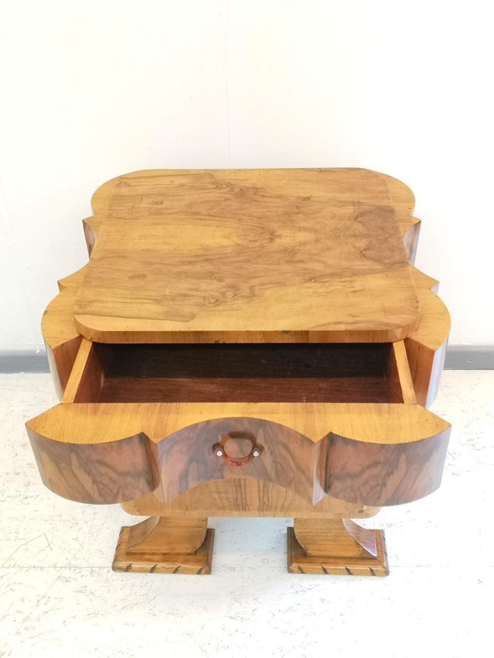 Art Deco Walnut Wood Cabinet, 1930s In Good Condition In Budapest, HU