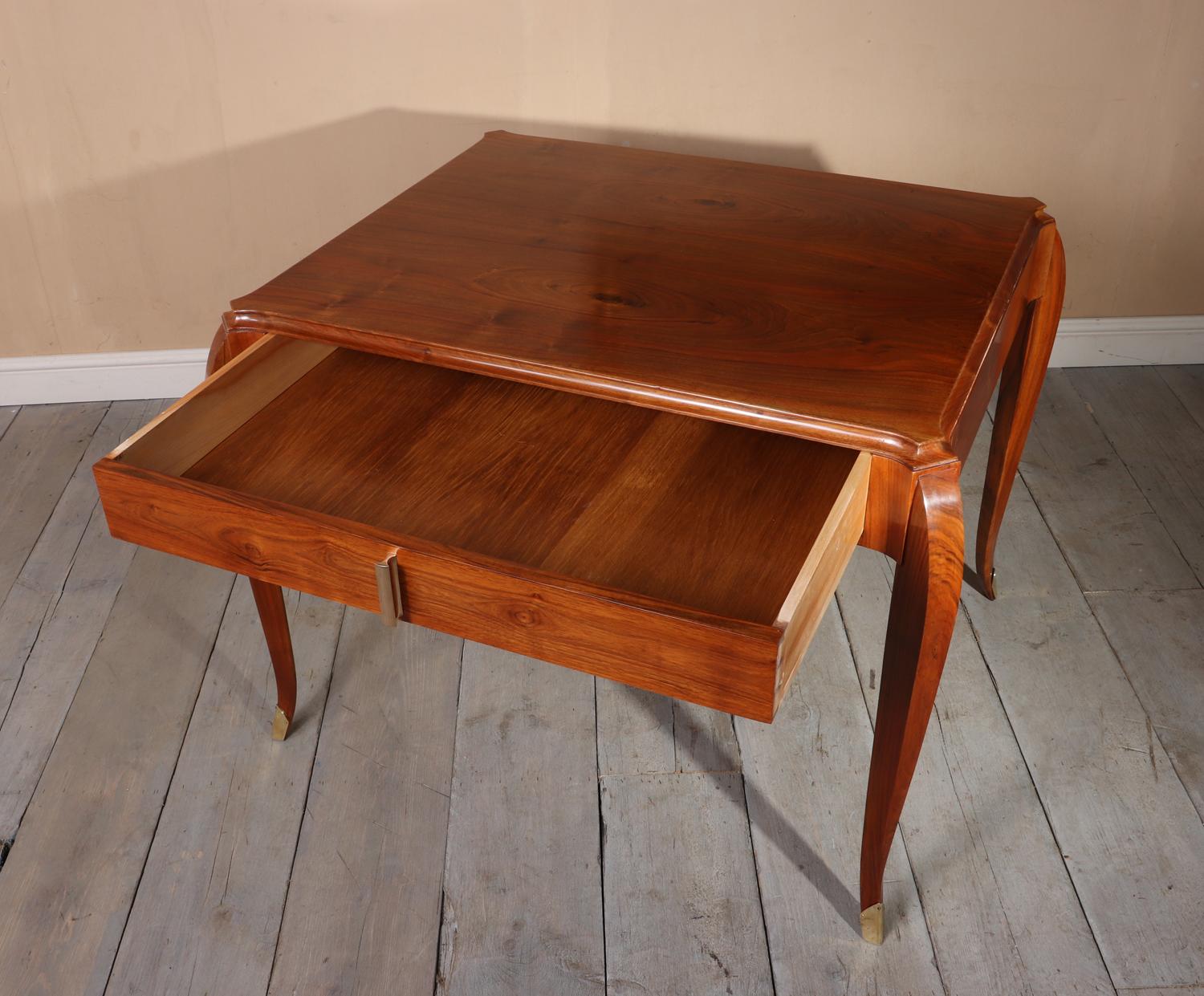 Art Deco Walnut Writing Table For Sale 7