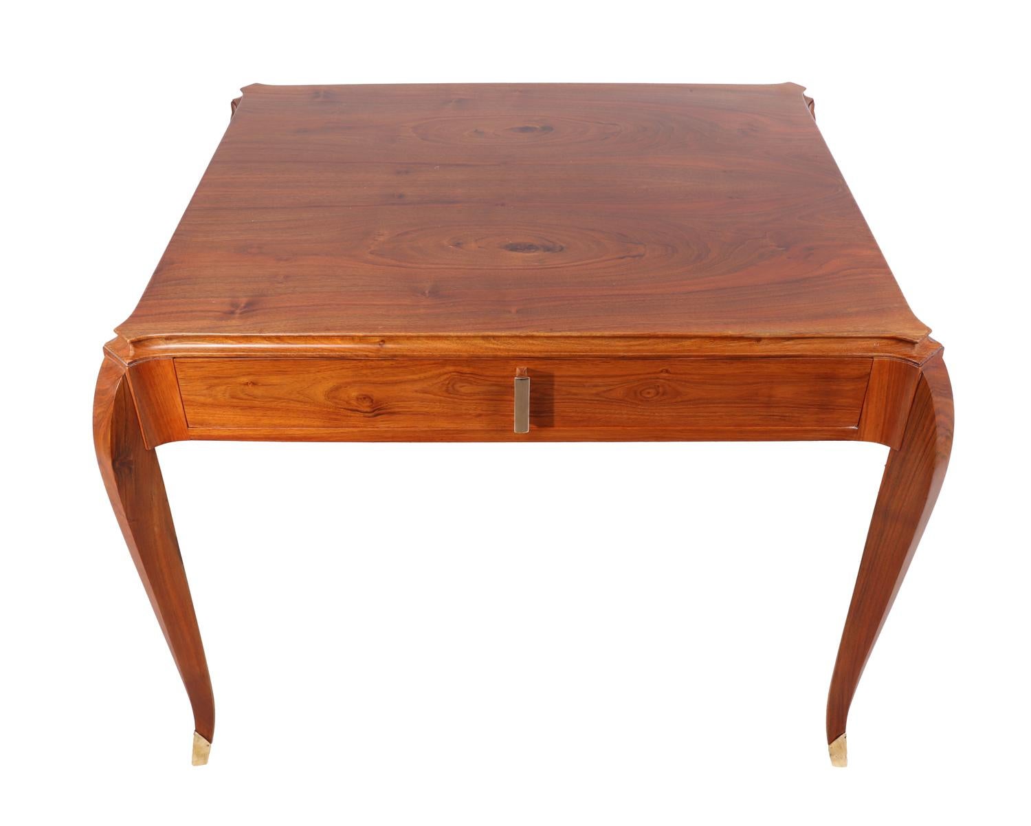 French Art Deco Walnut Writing Table For Sale