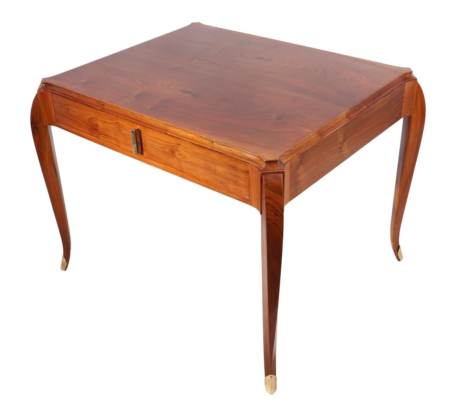 Mid-20th Century Art Deco Walnut Writing Table For Sale