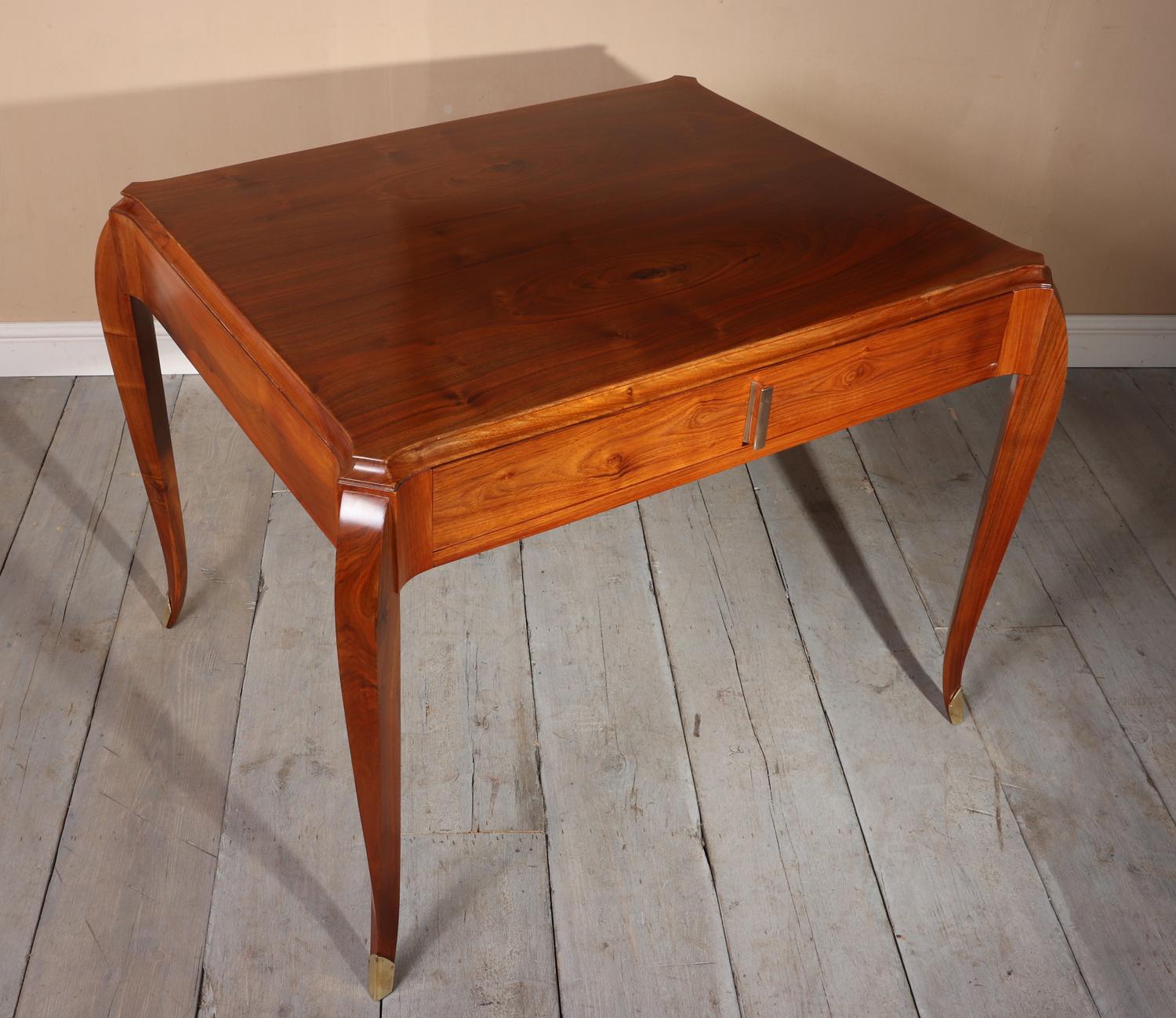 Art Deco Walnut Writing Table For Sale 3