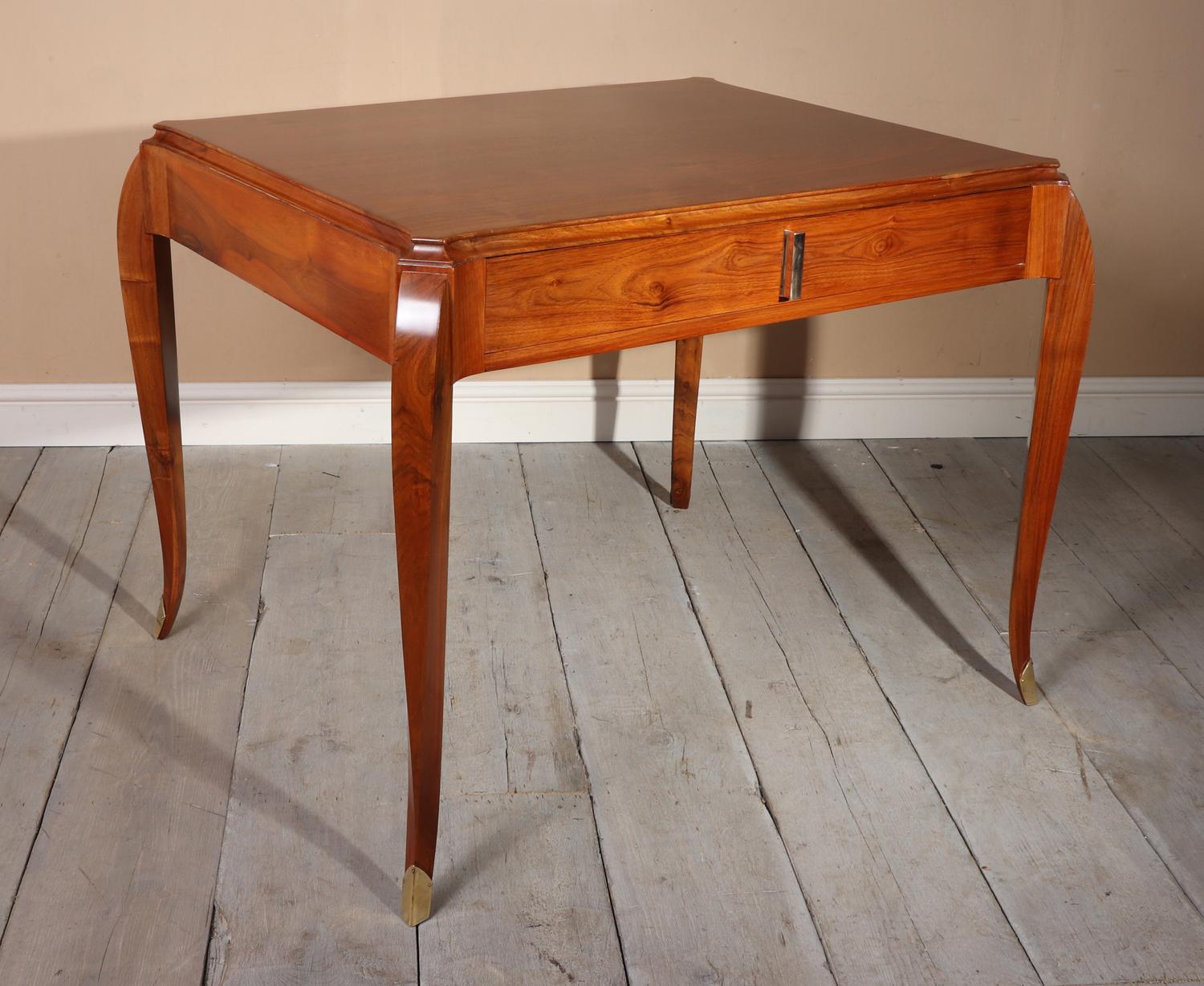 Art Deco Walnut Writing Table For Sale 4