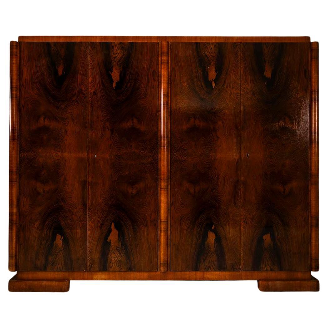 Art Deco Wardrobe In Rosewood By 't Woonhuys, Netherlands 1930s