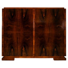 Vintage Art Deco Wardrobe In Rosewood By 't Woonhuys, Netherlands 1930s