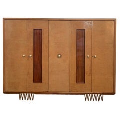 Vintage Art Deco Wardrobe in Rosewood & Maple Root