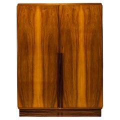 Used Art Deco Wardrobe In Walnut And Teak, Netherlands 1930's