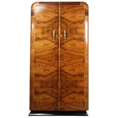 Art Deco Wardrobe in Walnut