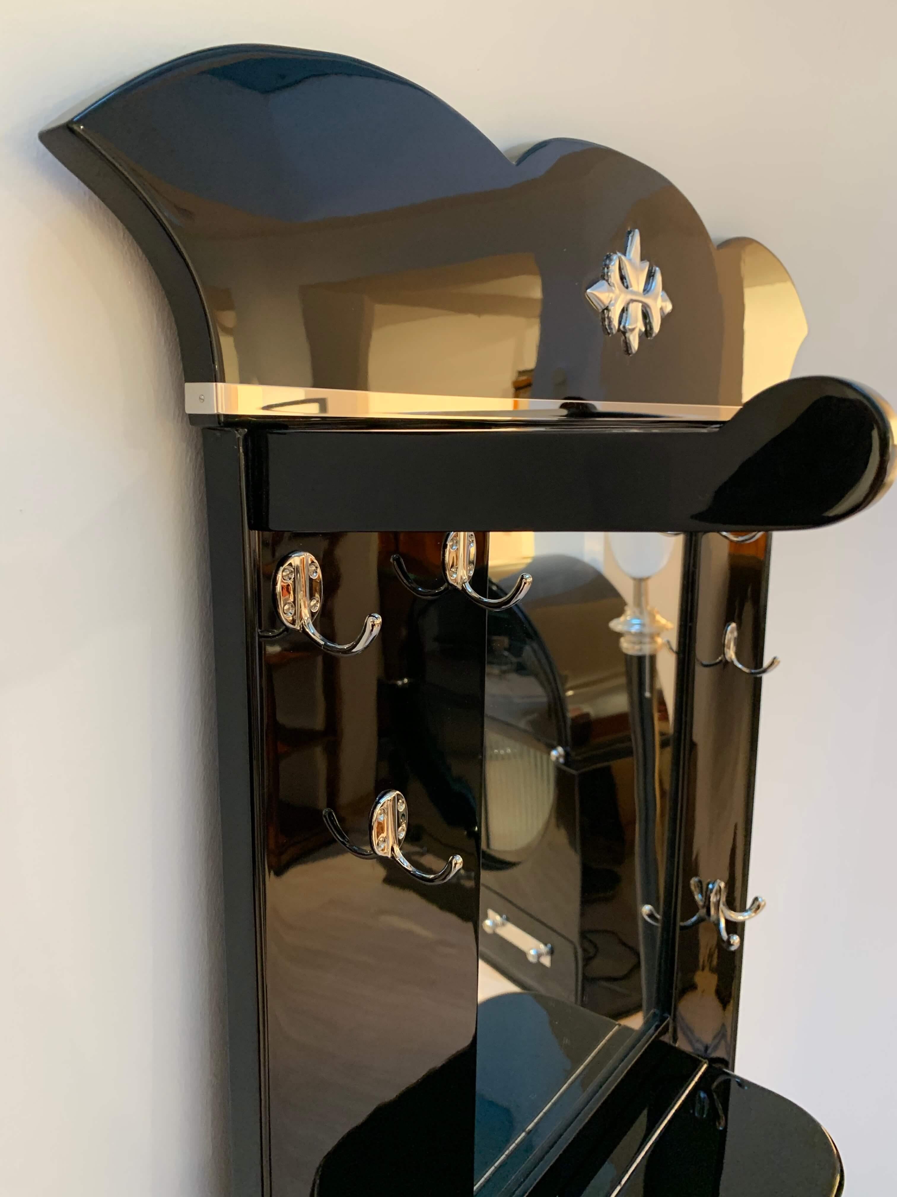 black wardrobe with mirror