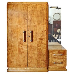 Used Art Deco wardrobe with mirror – France 1930