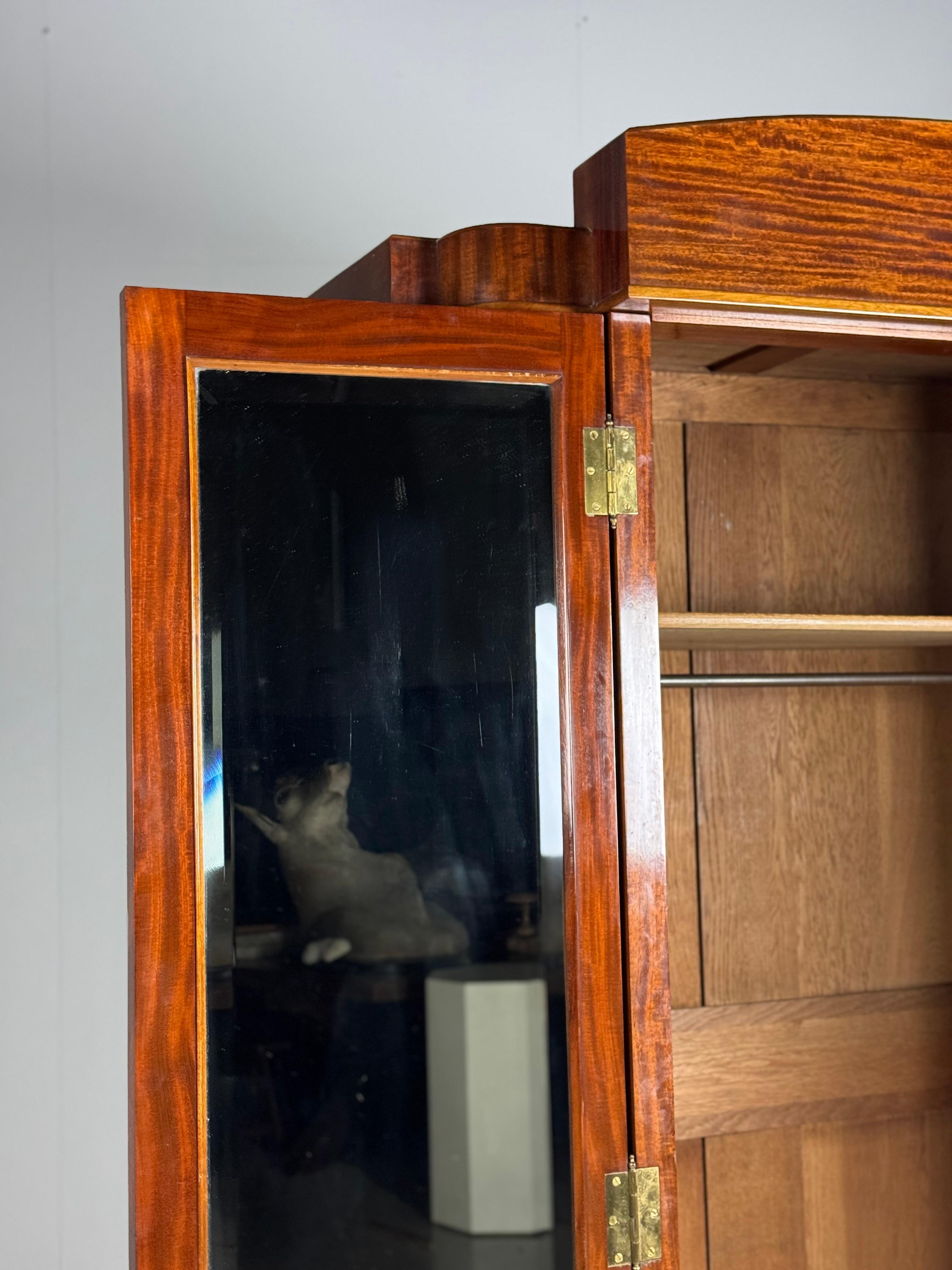 Armadio Art Deco con specchi in vendita 5