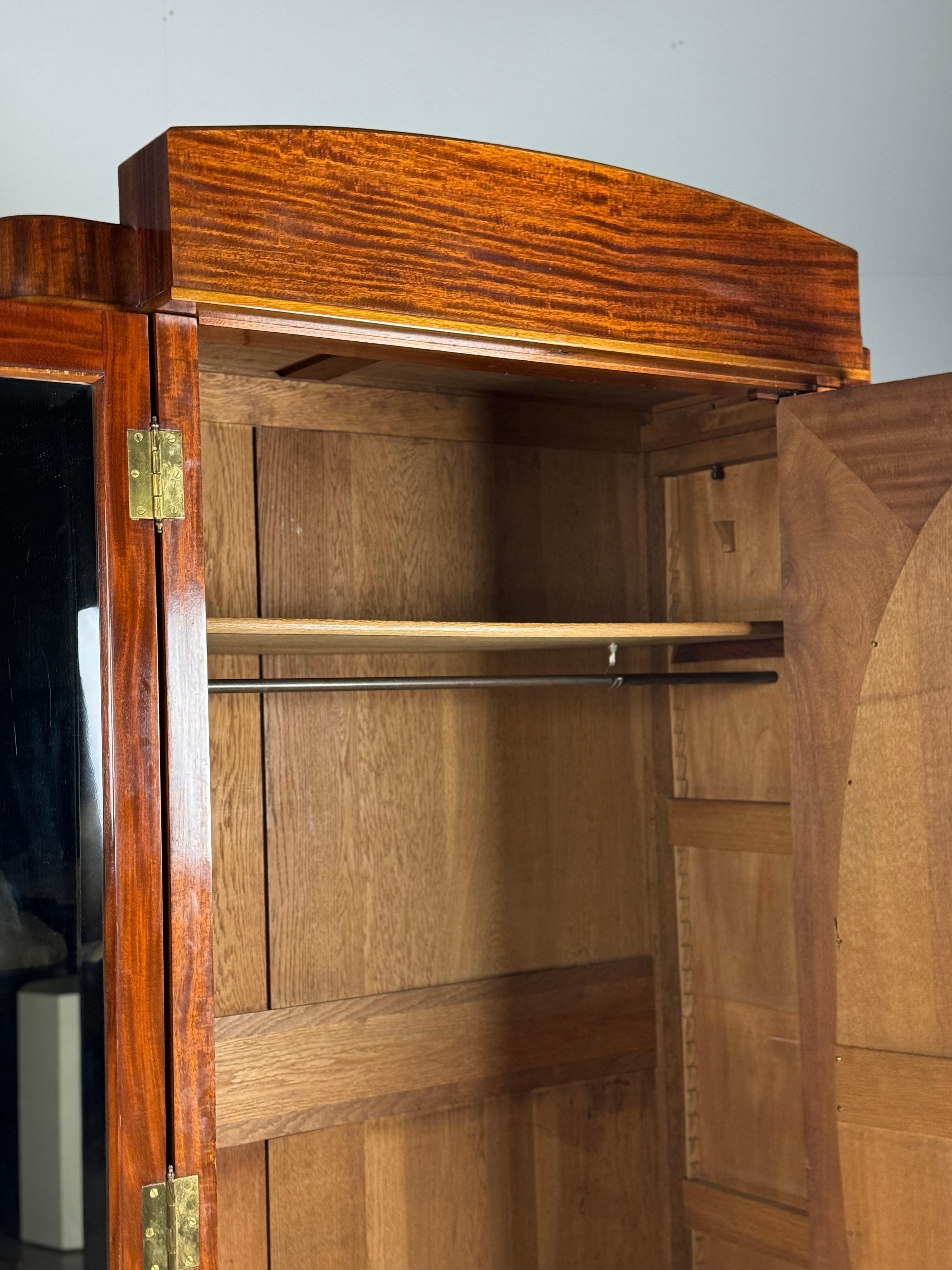 Armadio Art Deco con specchi in vendita 6