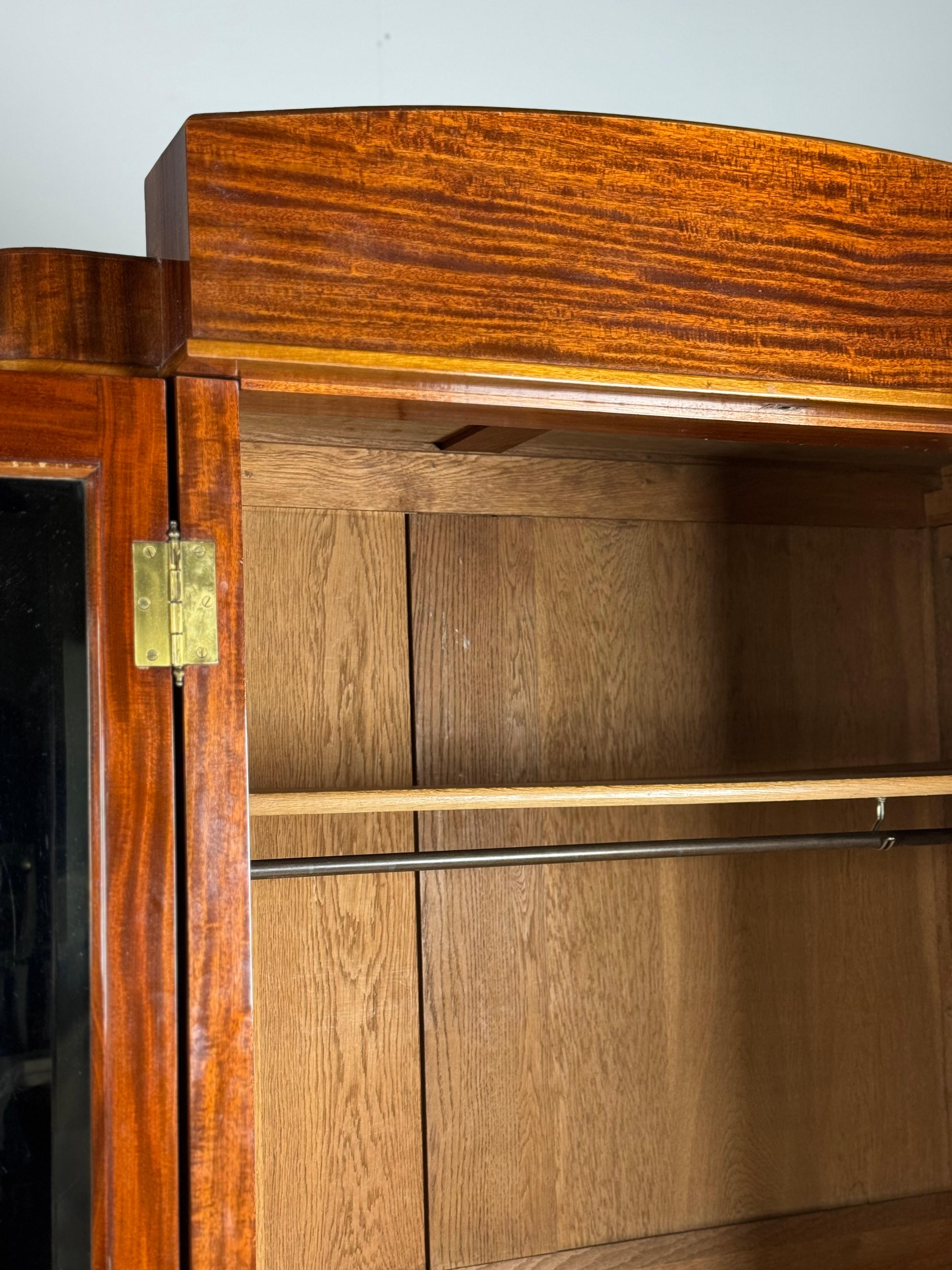 Armadio Art Deco con specchi in vendita 8