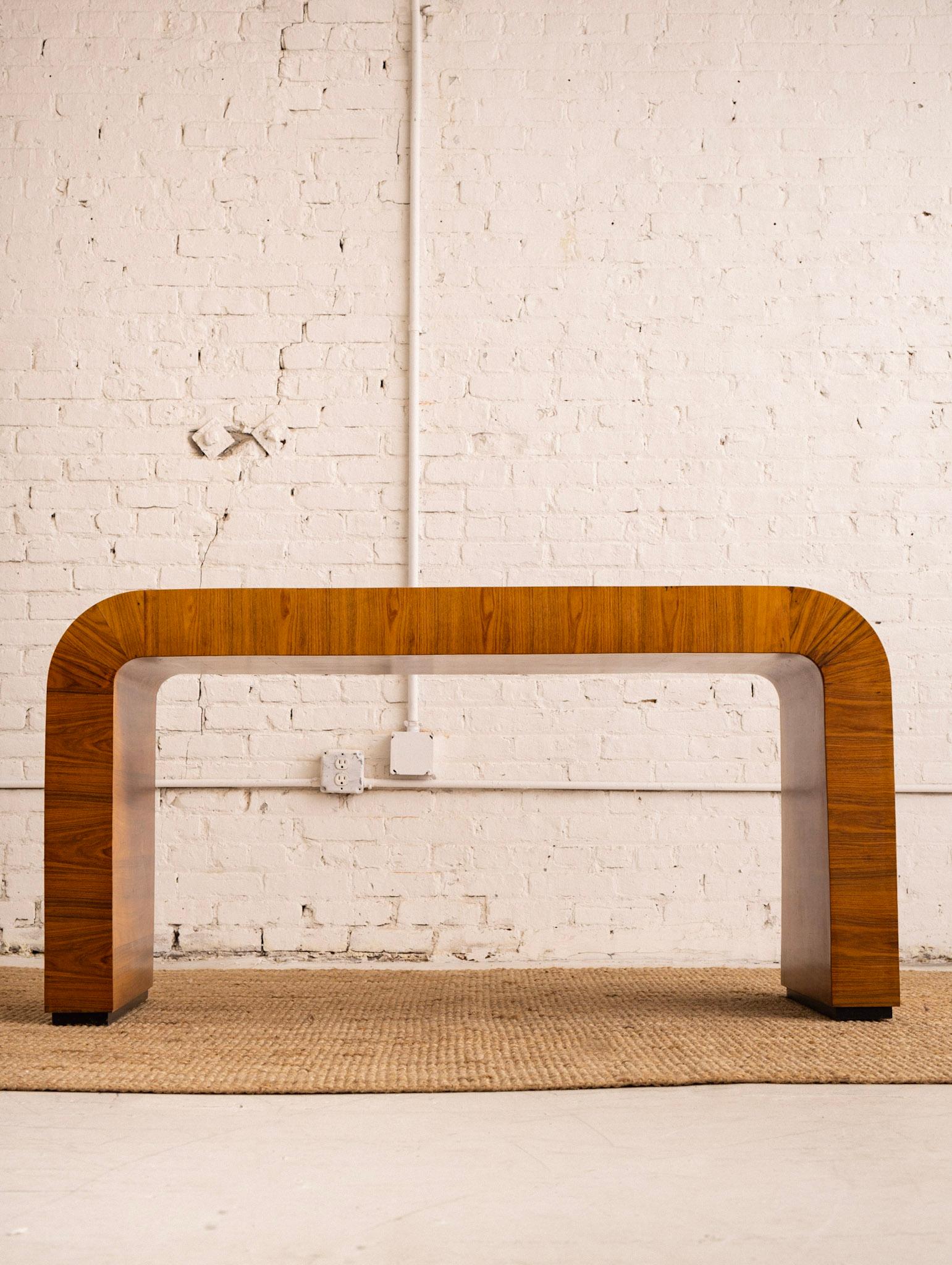 Mid-20th Century Art Deco Waterfall Console Table