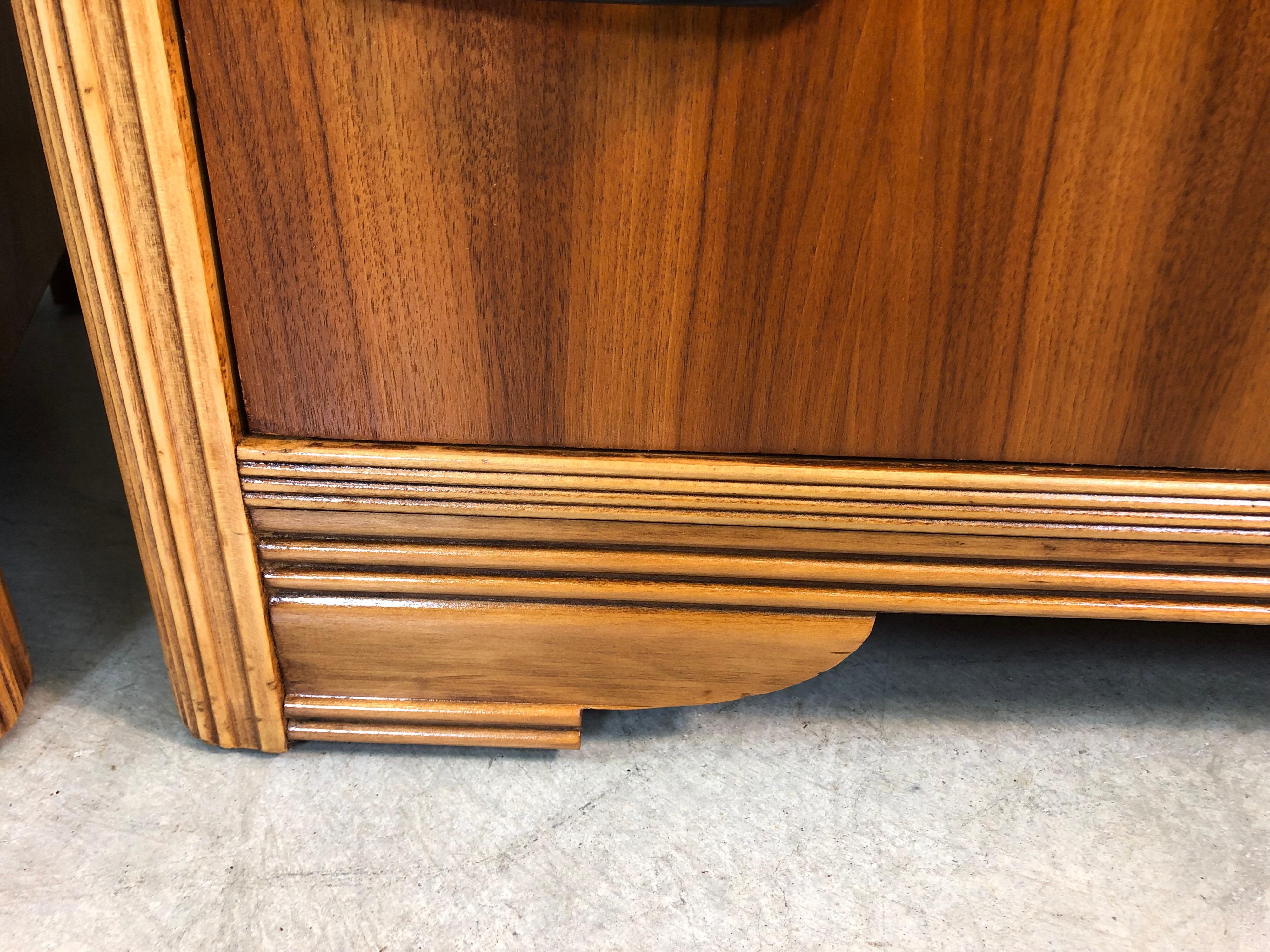 Art Deco Waterfall Dressers, Pair For Sale 3