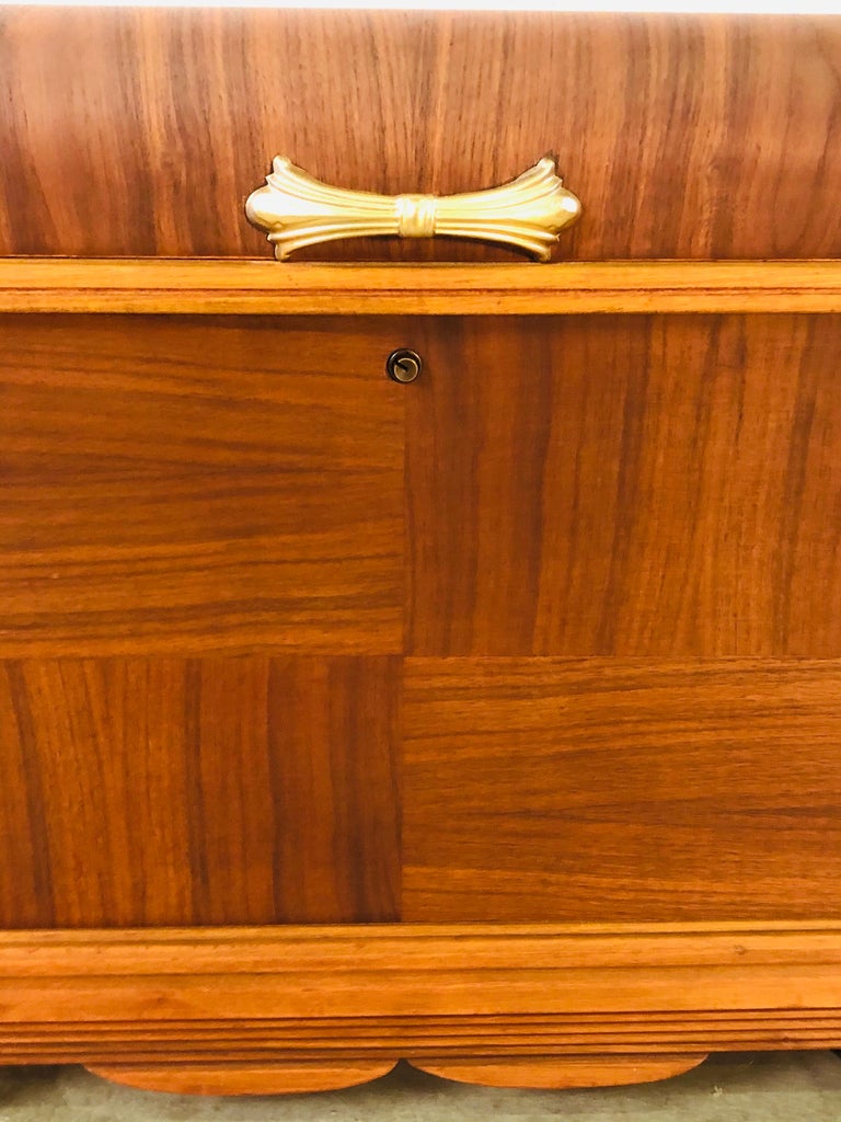 Art Deco Waterfall Style Cedar Chest at 1stDibs