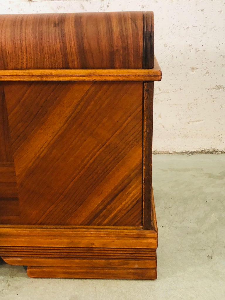 Art Deco Waterfall Style Cedar Chest at 1stDibs