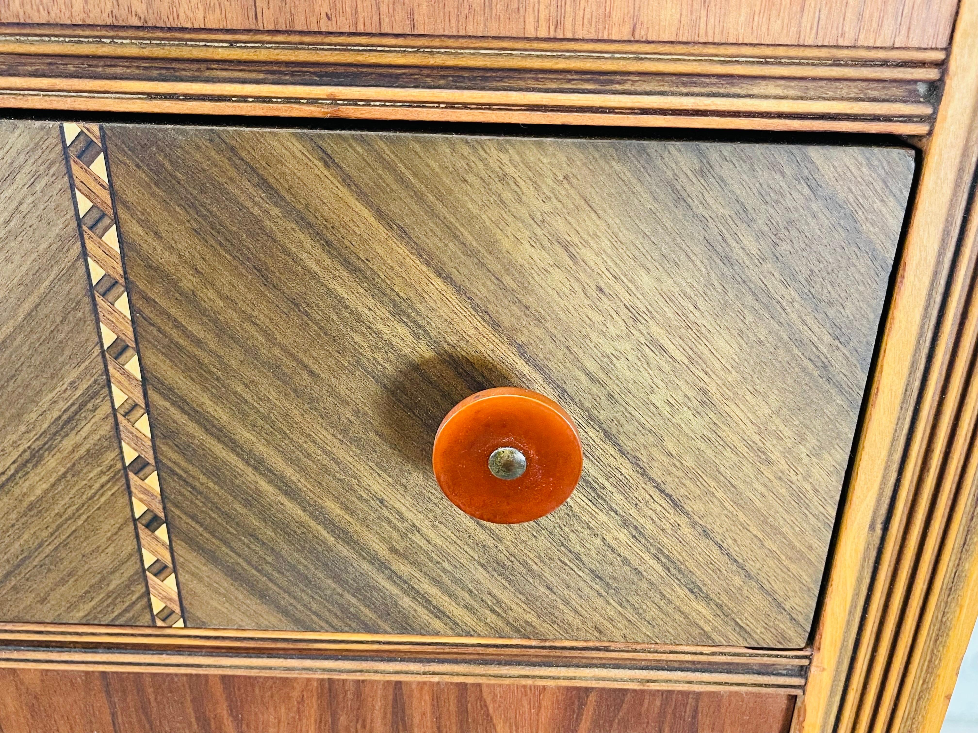 Art Deco Waterfall Style Tall Dresser In Good Condition In Amherst, NH