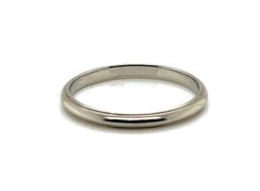 Art Deco Hochzeitsring Jahrestag-Ring 18K Weißgold Kingcraft Original 1930er Jahre